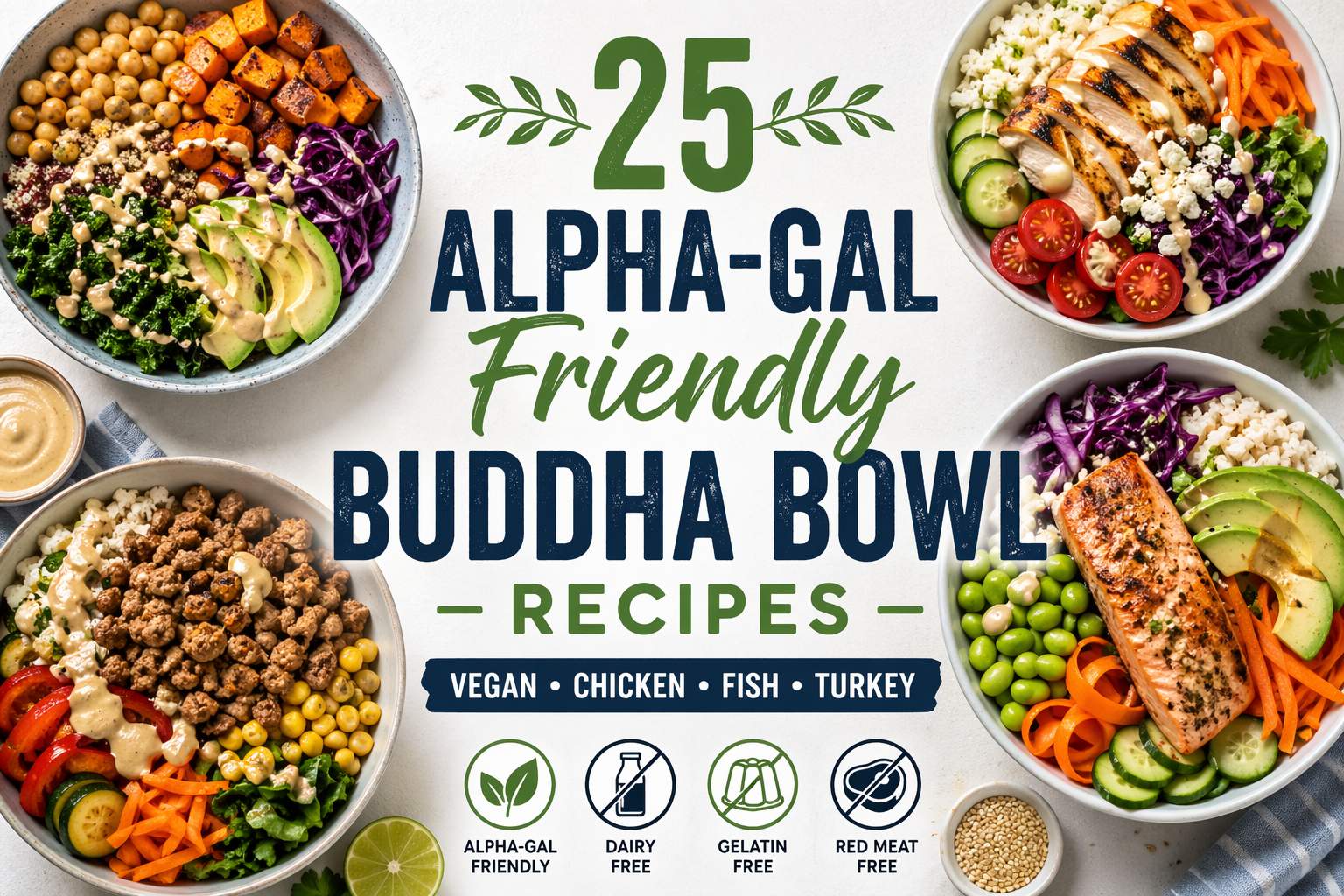 25 Alpha-Gal Friendly Buddha Bowl Recipes: Vegan, Chicken, Fish & Turkey Ideas