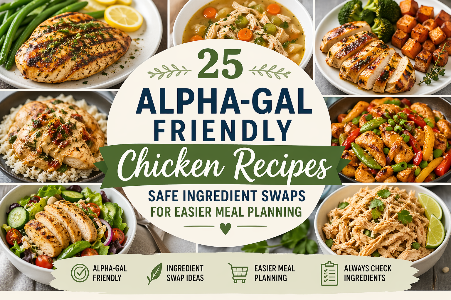 25 Alpha-Gal Friendly Chicken Recipes + Safe Ingredient Swaps for Easier Meal Planning