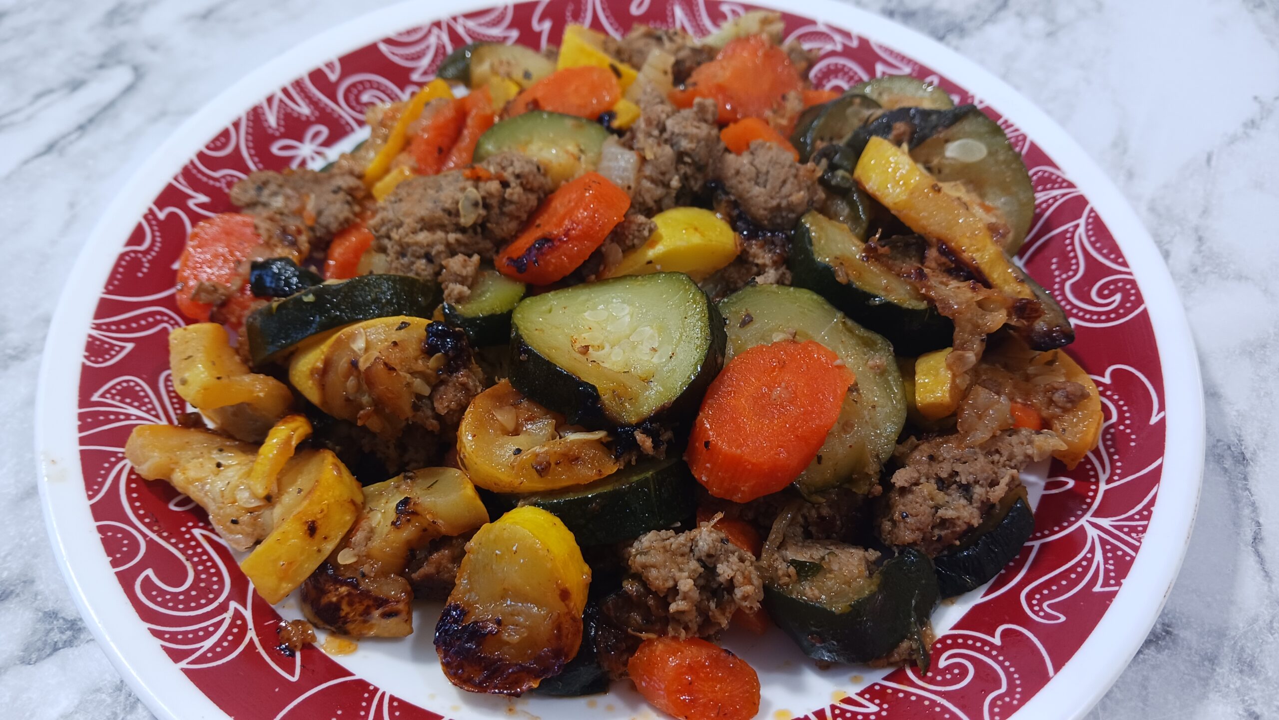 Sausage and Zucchini Skillet, AGS Friendly